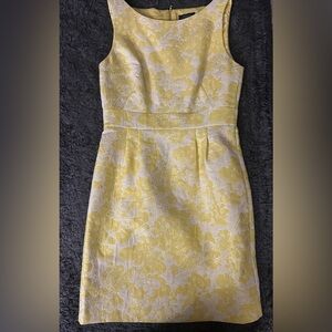 Chic Strapless Yellow Floral Dress